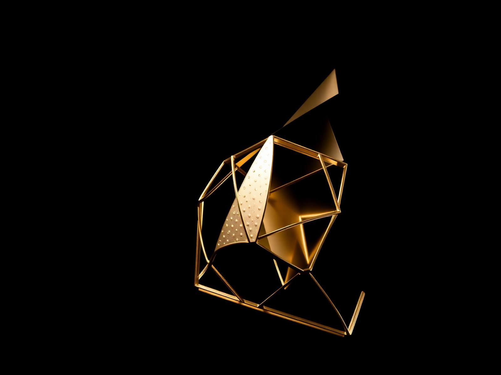 Sculptural form representing brand craft